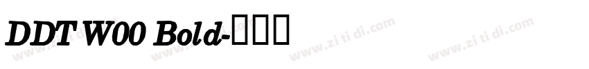DDT W00 Bold字体转换